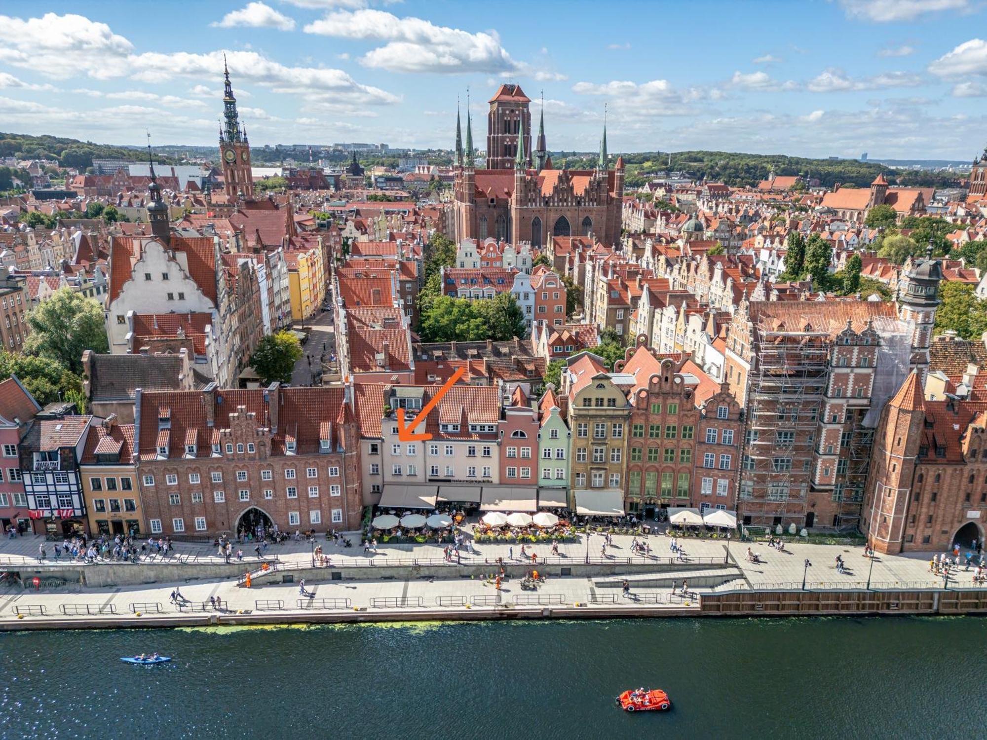 Stylowy Apartament W Sercu Starowki Z Widokiem Na Motlawe Gdańsk Buitenkant foto